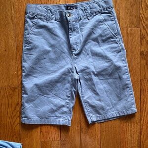 Place kids Light Blue Flat Front Shorts